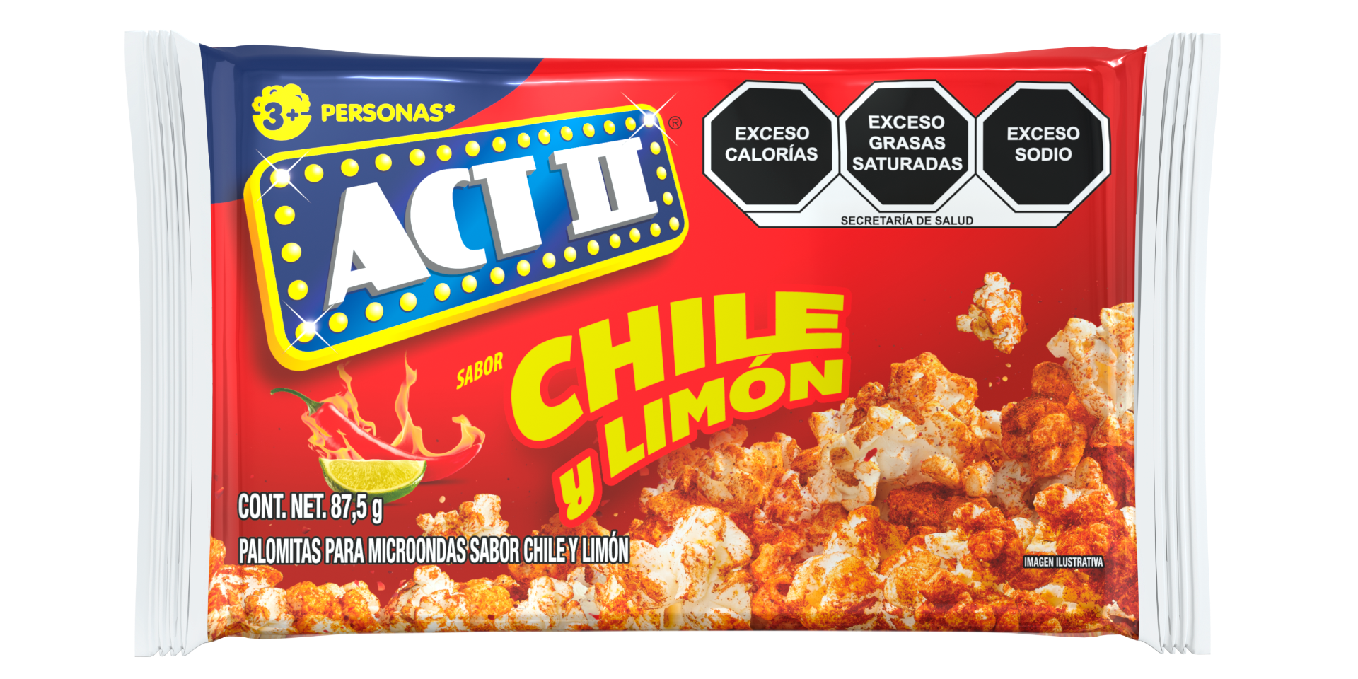 Palomitas Act II Chile Limón 87.5 g