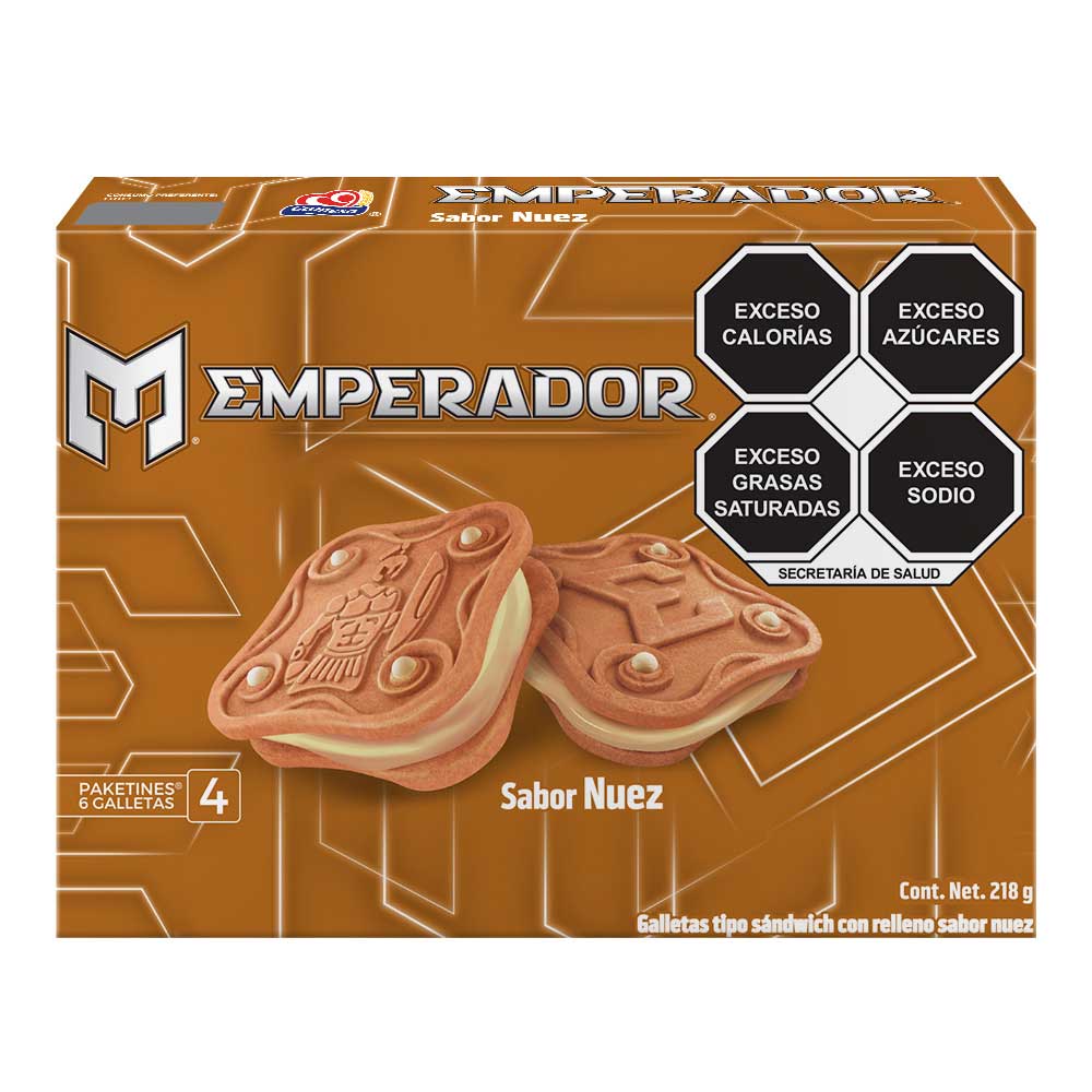 Galletas Gamesa Emperador Nuez 218 Gramos