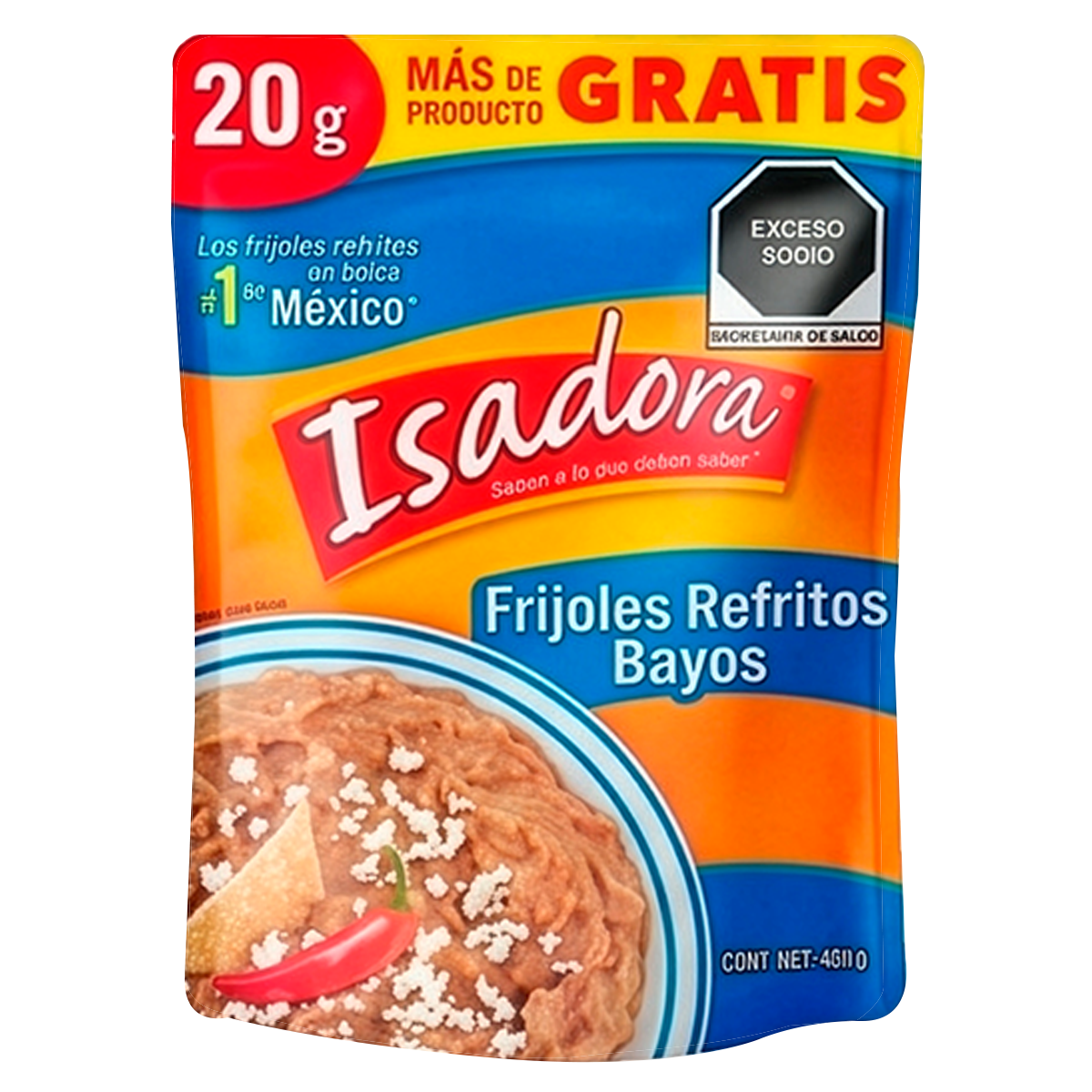 Frijoles Refritos Isadora Bayos 450 g + 20 g