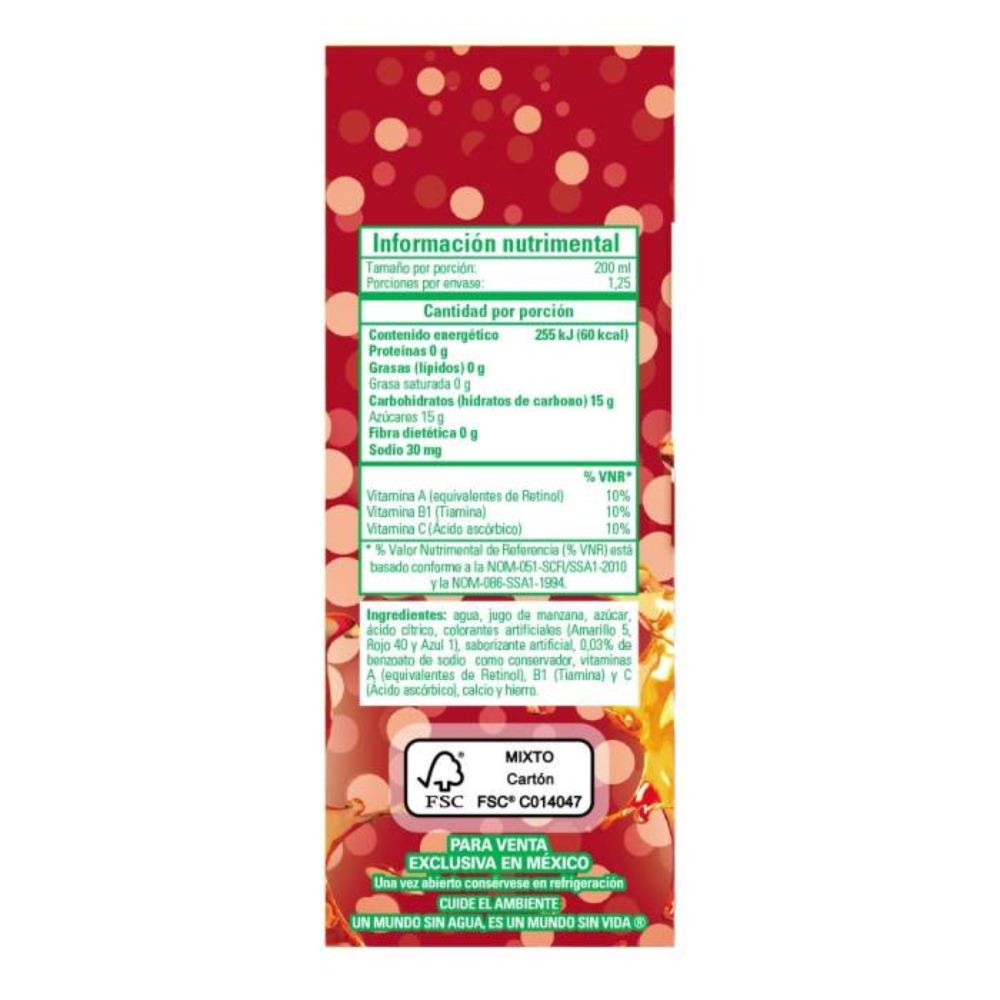 Jugo Boing Sabor Manzana 250 Mililitros