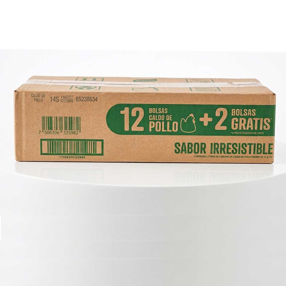 Sazonador Caldo de Pollo en Polvo Knorr 88 g Paquete Promo