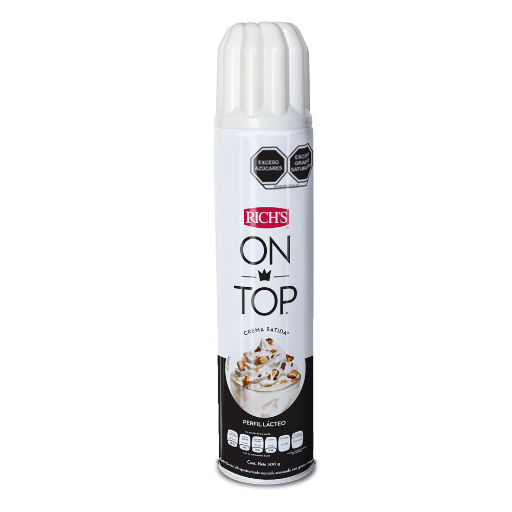 Crema Batida Rich's On Top Perfil Lácteo 500 g Aerosol