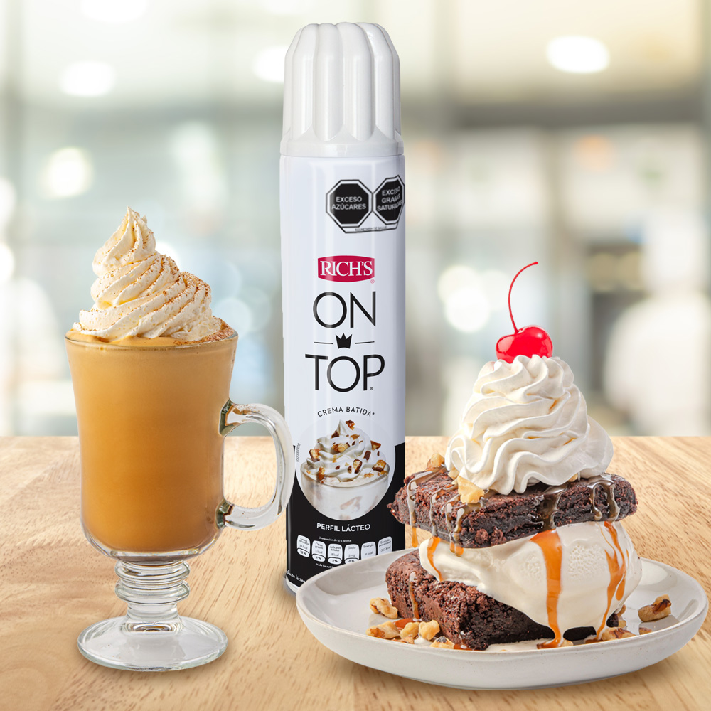 Crema Batida Rich's On Top Perfil Lácteo 500 g Aerosol