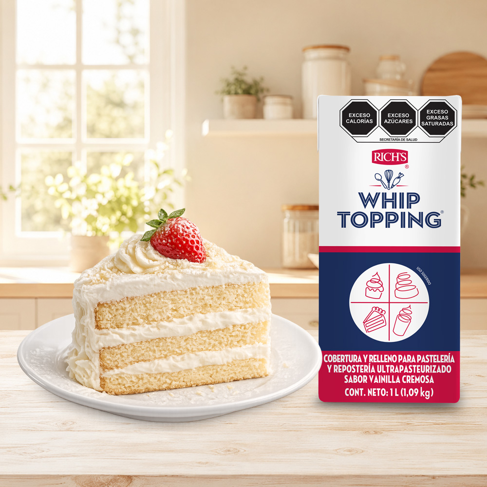 Cobertura y Relleno Vegetal Rich's Whip Topping 1 L