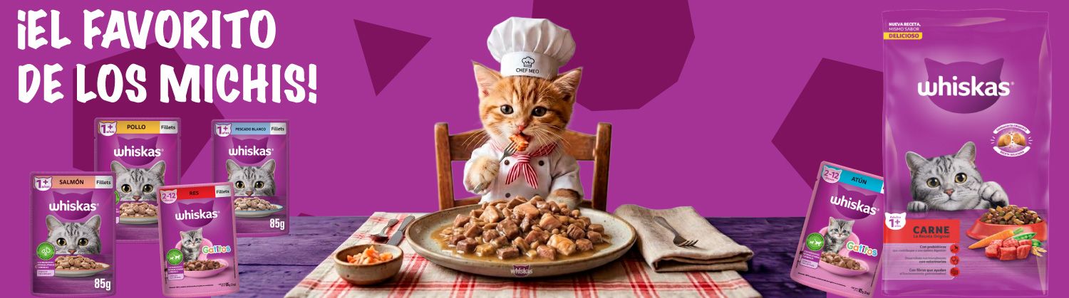 Whiskas, el favorito de los michis: alimento húmedo y croquetas para gato en sobres y bolsa