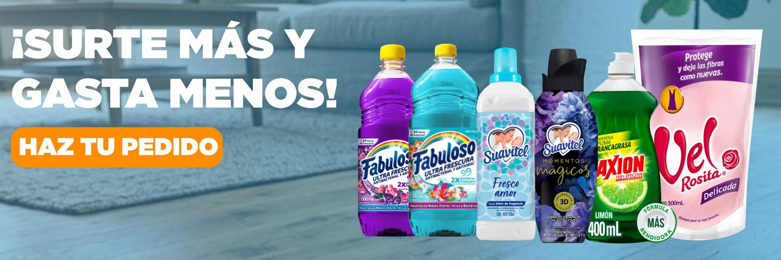 Surte más y gasta menos con Colgate-Palmolive: Fabuloso, Suavitel, Axion y Vel Rosita