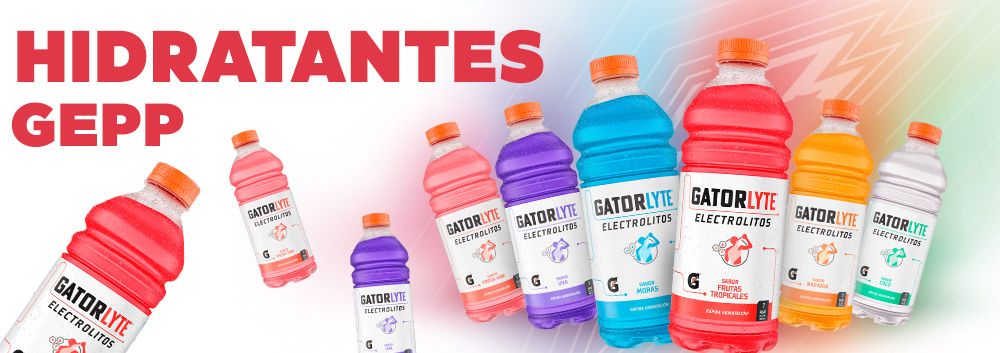 Bebidas hidratantes GEPP: Gatorlyte con electrolitos en variedad de sabores