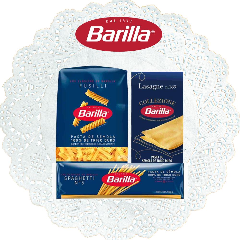 Pastas Barilla: fusilli, lasagna y spaghetti de sémola de trigo duro