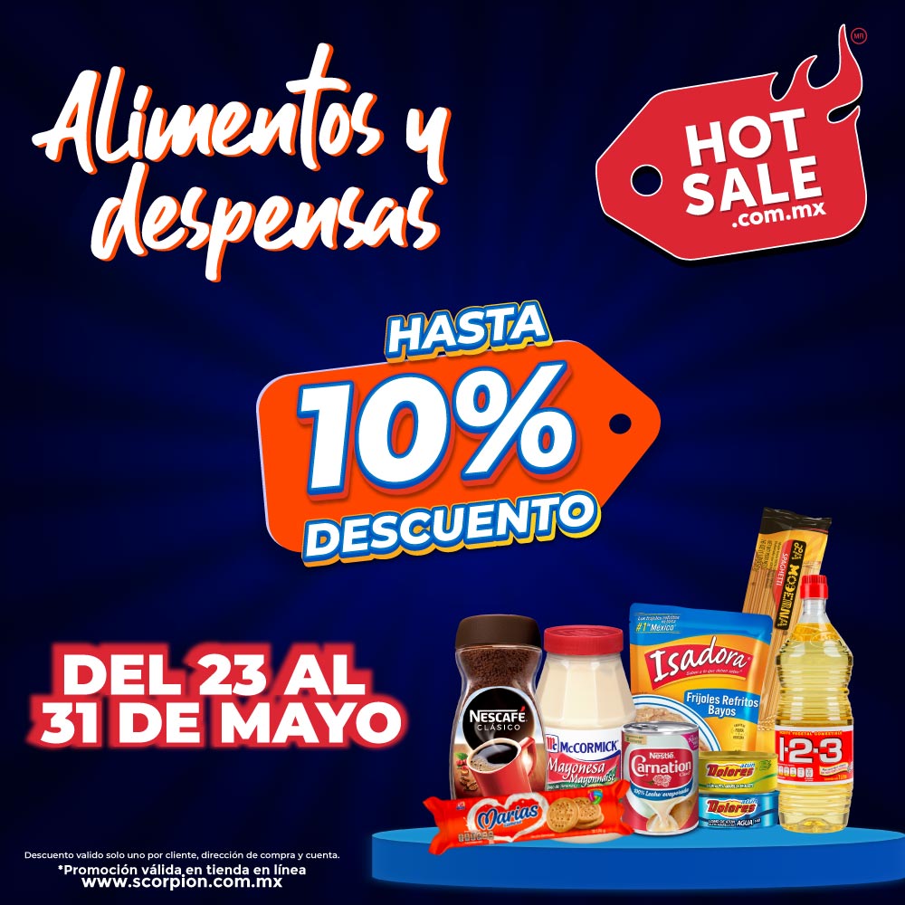 Hot Sale en alimentos y despensa: hasta 10% de descuento en Nescafé, Isadora, 1-2-3 y más
