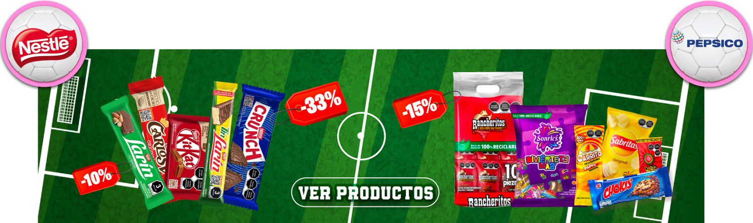 Torneo de proveedores PepsiCo vs Nestlé: descuentos en chocolates y botanas