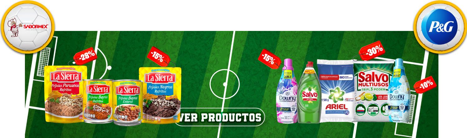 Torneo de proveedores Sabormex vs P&G: descuentos en chiles La Sierra, Salvo y Ariel