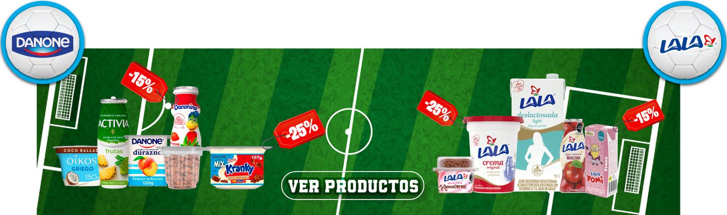 Torneo de proveedores Lala vs Danone: descuentos en lácteos y yogures