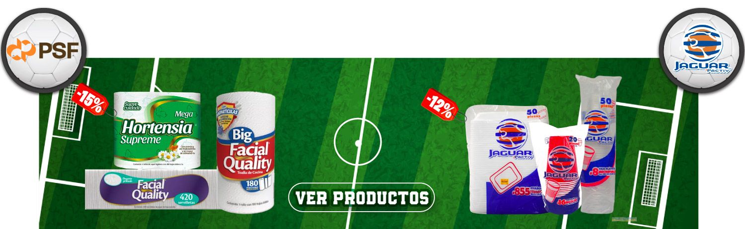 Torneo de proveedores PSF vs Jaguar: descuentos en papel higiénico y servilletas