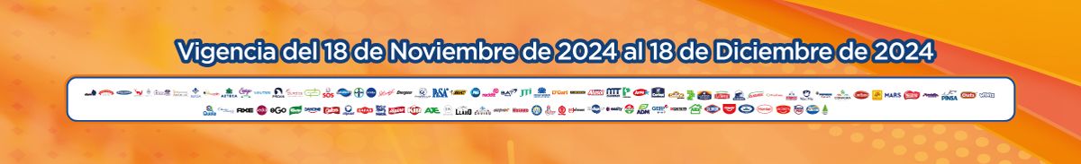 Vigencia de la promoción de aniversario con logotipos de los proveedores participantes