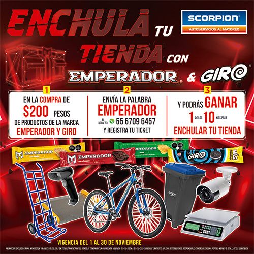 Enchula tu tienda con Emperador y Giro: compra, registra tu ticket y gana equipo para tu negocio